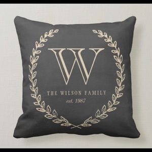 Monogram pillow